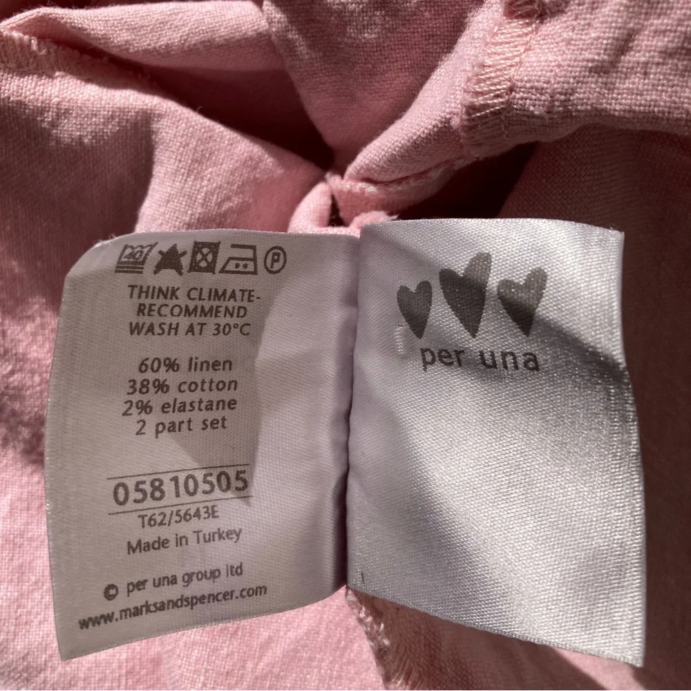 per una marks and spencer jacket vintage pink Linen/Cotton/Elastane Size:14 - Picture 10 of 14